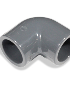 Elbow 90deg PVC 20mm 2x stick-on sleeve PN16